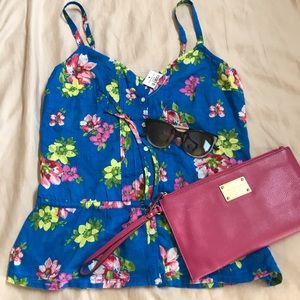 BNWT Abercrombie Floral peplum top